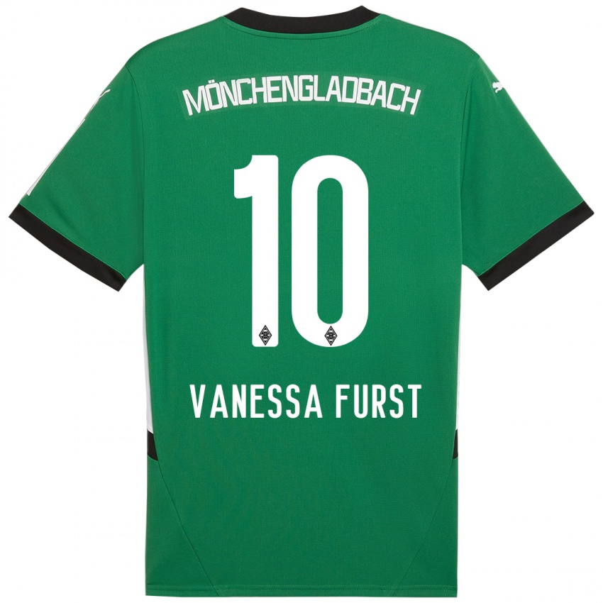 Enfant Maillot Vanessa Fürst #10 Vert Blanc Tenues Extérieur 2024/25 T-Shirt Suisse