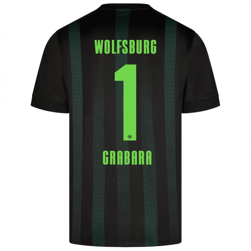 Kinder Kamil Grabara #1 Dunkelgrün Auswärtstrikot Trikot 2024/25 T-Shirt Schweiz