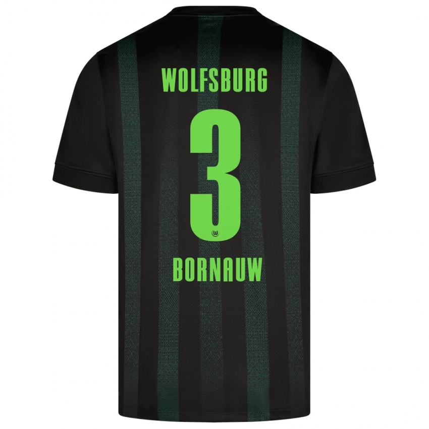 Kinder Sebastiaan Bornauw #3 Dunkelgrün Auswärtstrikot Trikot 2024/25 T-Shirt Schweiz