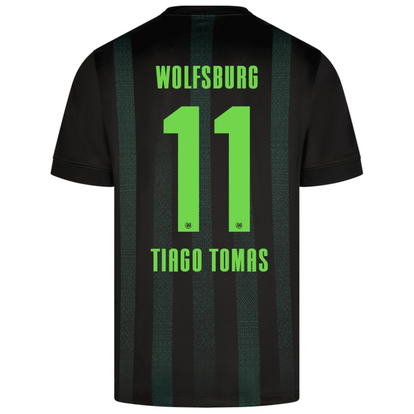 Kinder Tiago Tomás #11 Dunkelgrün Auswärtstrikot Trikot 2024/25 T-Shirt Schweiz