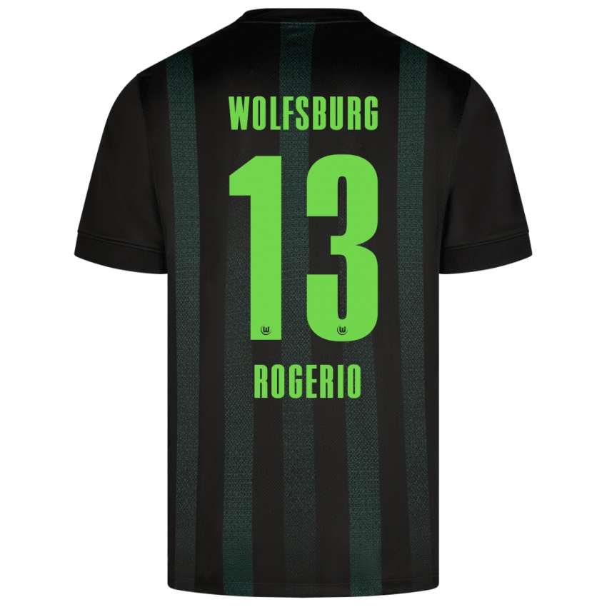 Kinder Rogério #13 Dunkelgrün Auswärtstrikot Trikot 2024/25 T-Shirt Schweiz