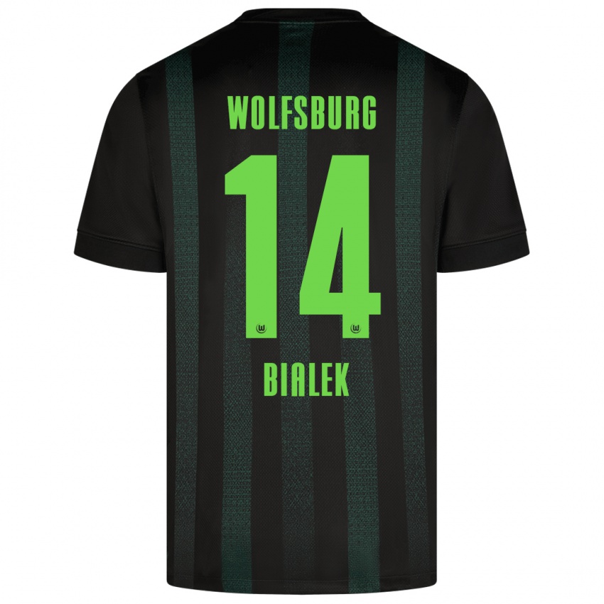 Kinder Bartosz Bialek #14 Dunkelgrün Auswärtstrikot Trikot 2024/25 T-Shirt Schweiz