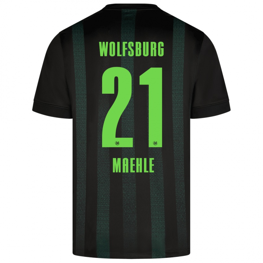 Kinder Joakim Maehle #21 Dunkelgrün Auswärtstrikot Trikot 2024/25 T-Shirt Schweiz