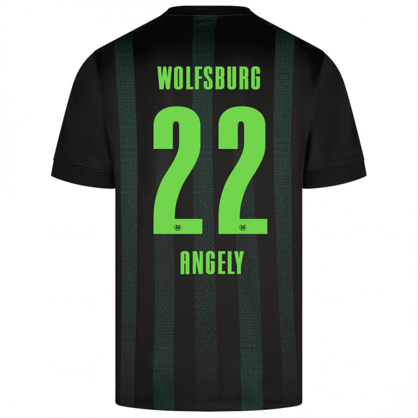 Kinder Mathys Angély #22 Dunkelgrün Auswärtstrikot Trikot 2024/25 T-Shirt Schweiz