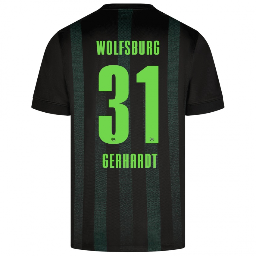 Kinder Yannick Gerhardt #31 Dunkelgrün Auswärtstrikot Trikot 2024/25 T-Shirt Schweiz