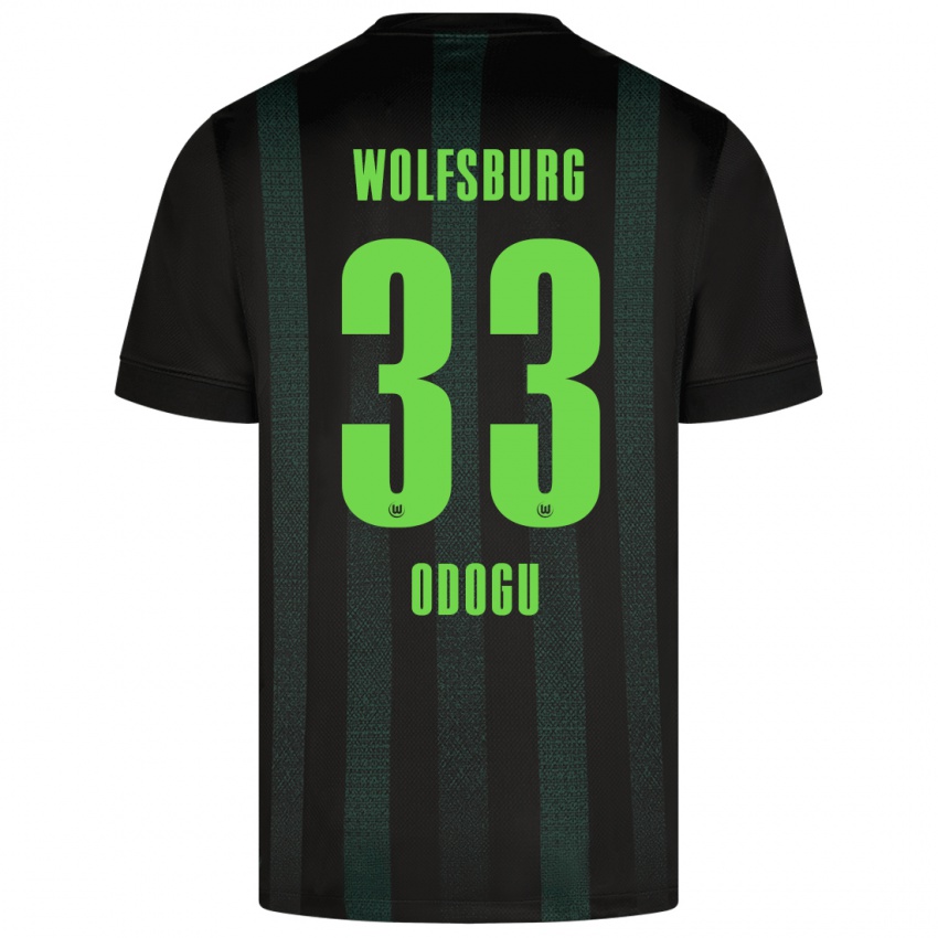 Kinder David Odogu #33 Dunkelgrün Auswärtstrikot Trikot 2024/25 T-Shirt Schweiz