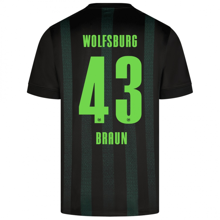 Kinder Manuel Braun #43 Dunkelgrün Auswärtstrikot Trikot 2024/25 T-Shirt Schweiz