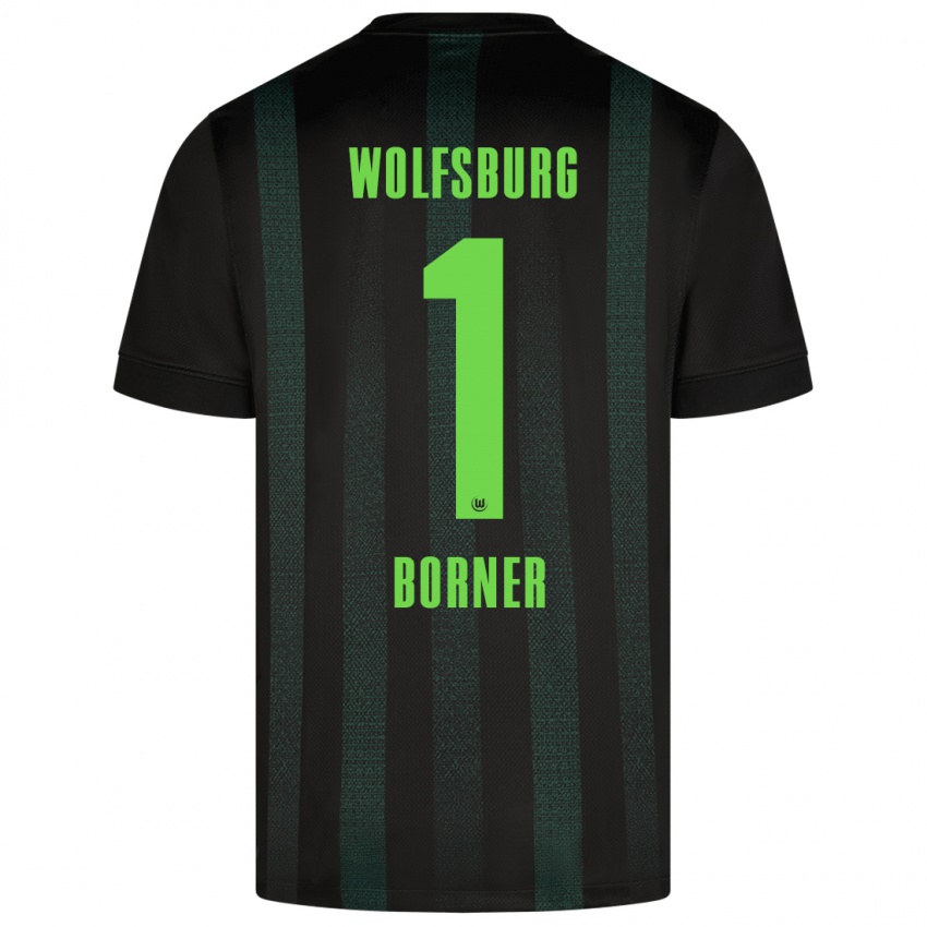 Kinder Benedikt Börner #1 Dunkelgrün Auswärtstrikot Trikot 2024/25 T-Shirt Schweiz