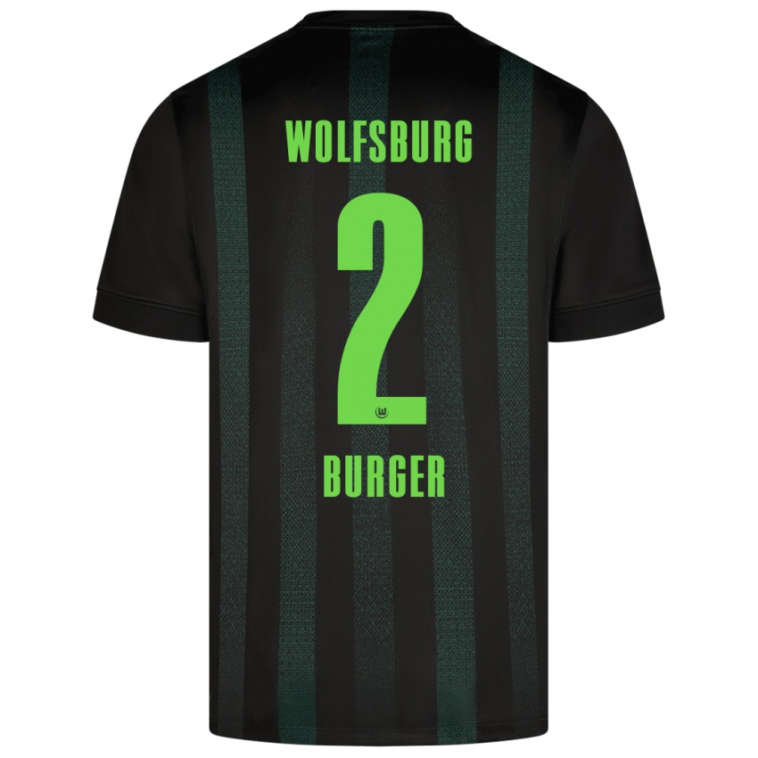 Kinder Jan Bürger #2 Dunkelgrün Auswärtstrikot Trikot 2024/25 T-Shirt Schweiz