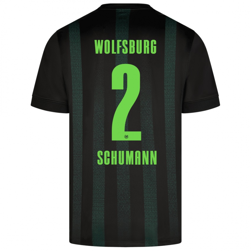 Kinder Anton Schumann #2 Dunkelgrün Auswärtstrikot Trikot 2024/25 T-Shirt Schweiz