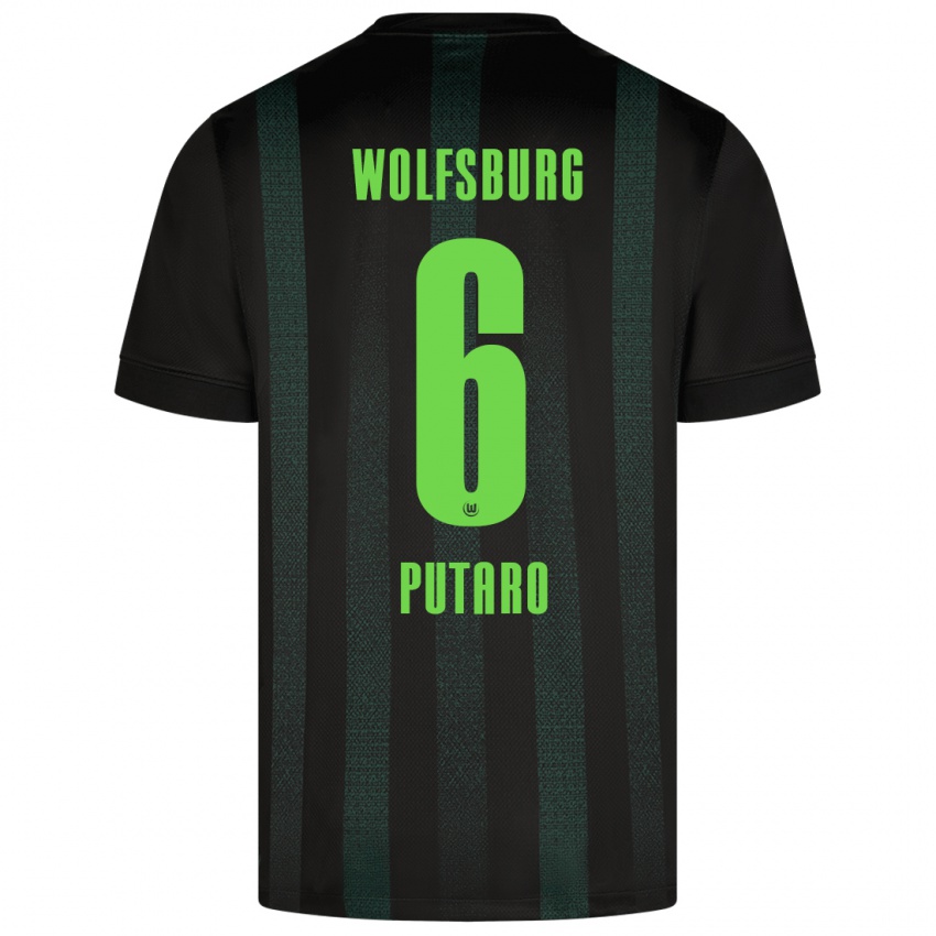 Kinder Luca Putaro #6 Dunkelgrün Auswärtstrikot Trikot 2024/25 T-Shirt Schweiz