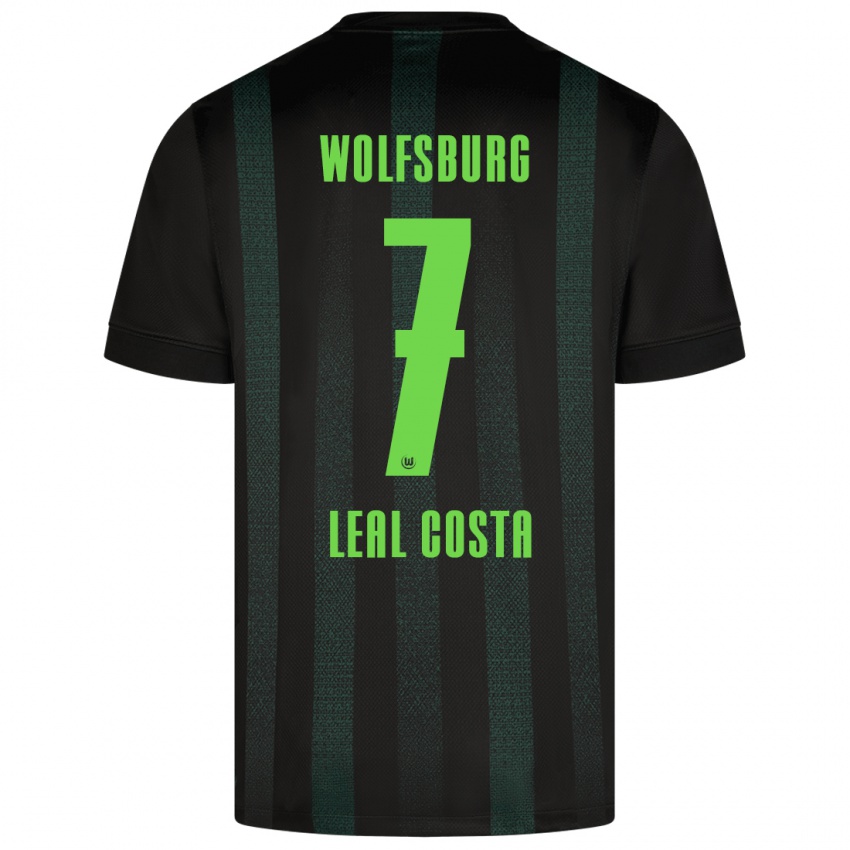 Kinder David Leal Costa #7 Dunkelgrün Auswärtstrikot Trikot 2024/25 T-Shirt Schweiz