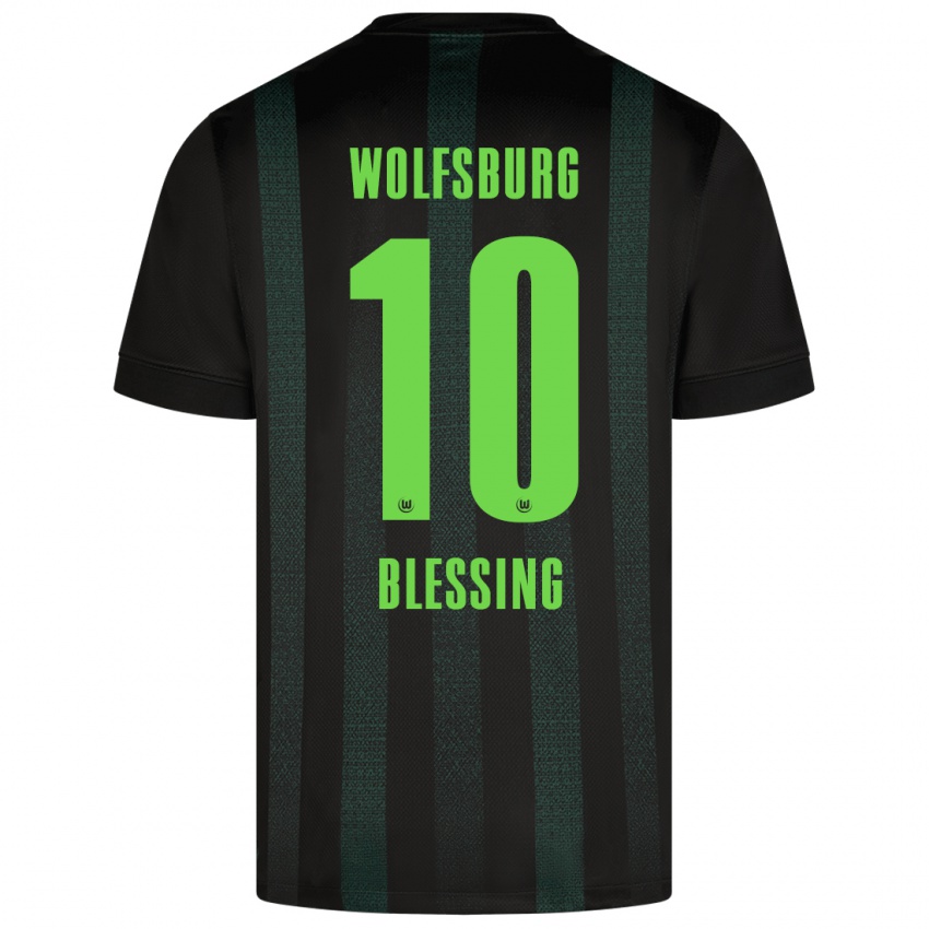 Kinder Èlisée Blessing #10 Dunkelgrün Auswärtstrikot Trikot 2024/25 T-Shirt Schweiz