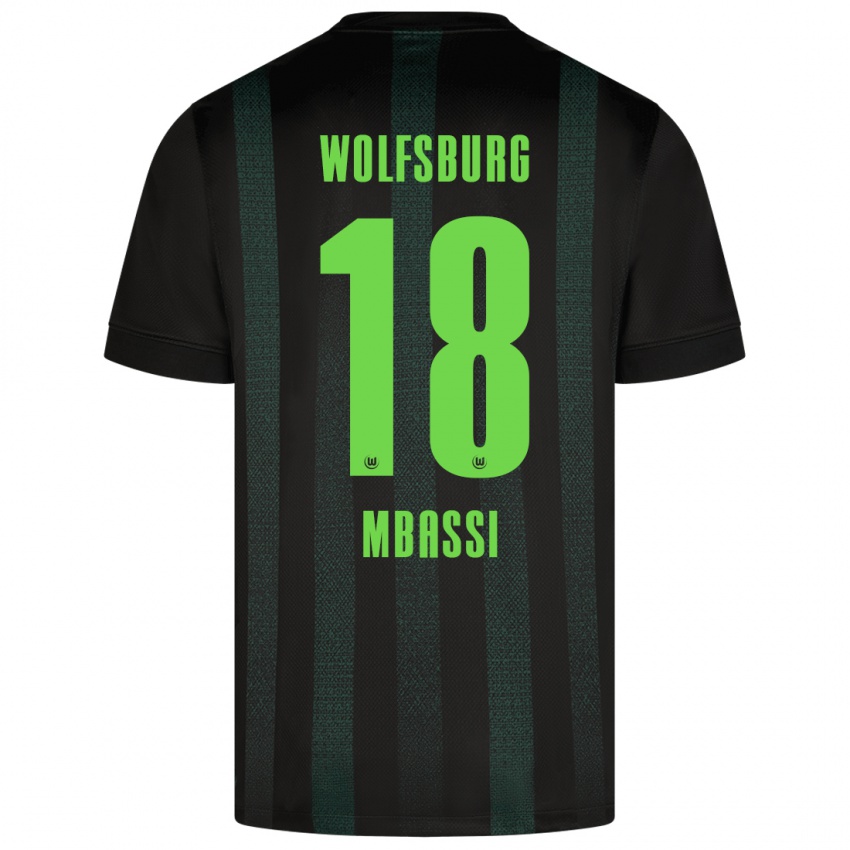 Kinder Mario Mbassi #18 Dunkelgrün Auswärtstrikot Trikot 2024/25 T-Shirt Schweiz