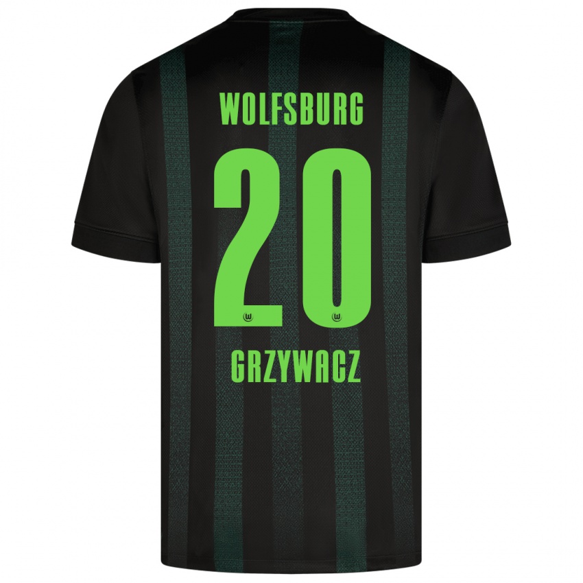 Kinder Eryk Grzywacz #20 Dunkelgrün Auswärtstrikot Trikot 2024/25 T-Shirt Schweiz