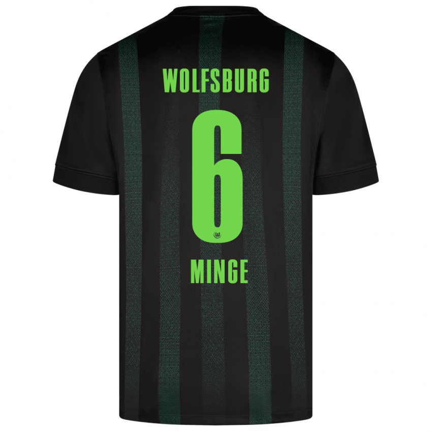 Kinder Janina Minge #6 Dunkelgrün Auswärtstrikot Trikot 2024/25 T-Shirt Schweiz