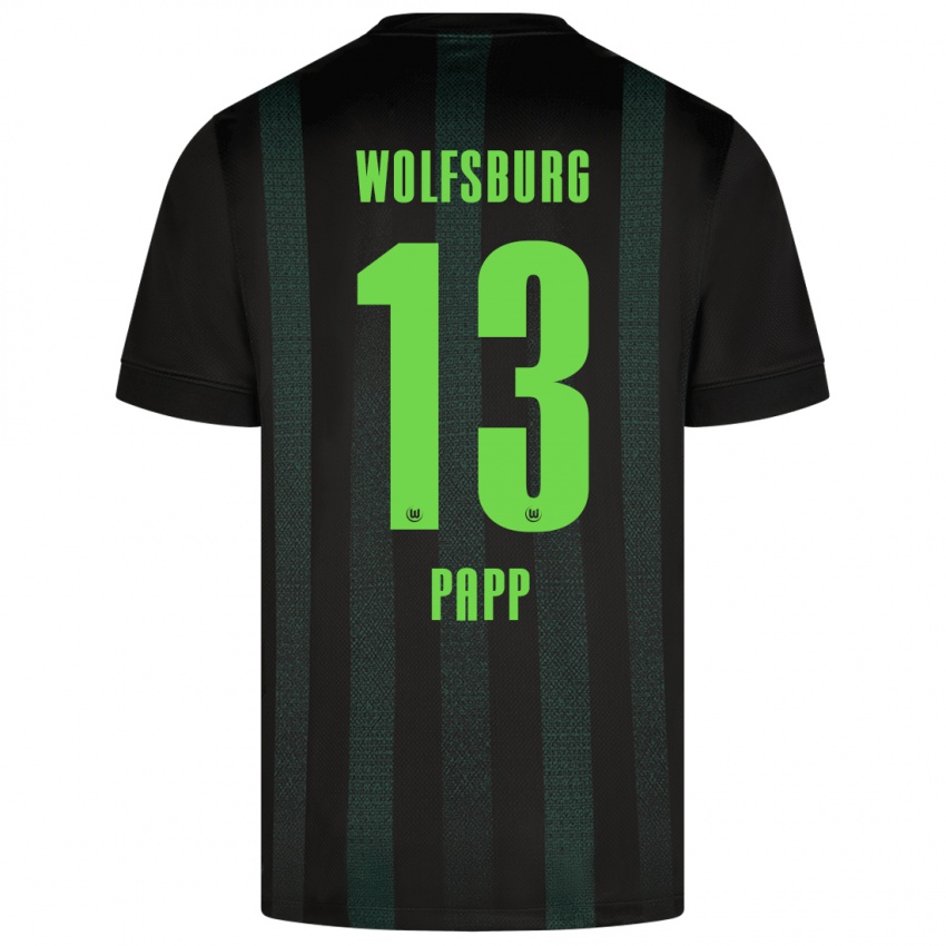 Kinder Luca Papp #13 Dunkelgrün Auswärtstrikot Trikot 2024/25 T-Shirt Schweiz