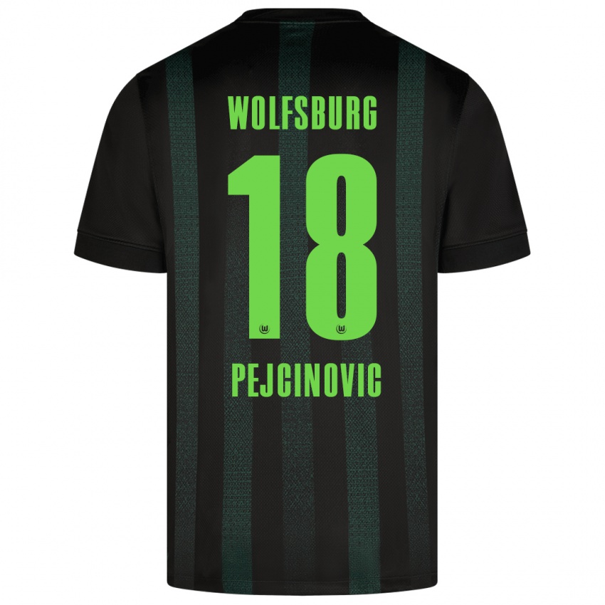 Kinder Dzenan Pejcinovic #18 Dunkelgrün Auswärtstrikot Trikot 2024/25 T-Shirt Schweiz