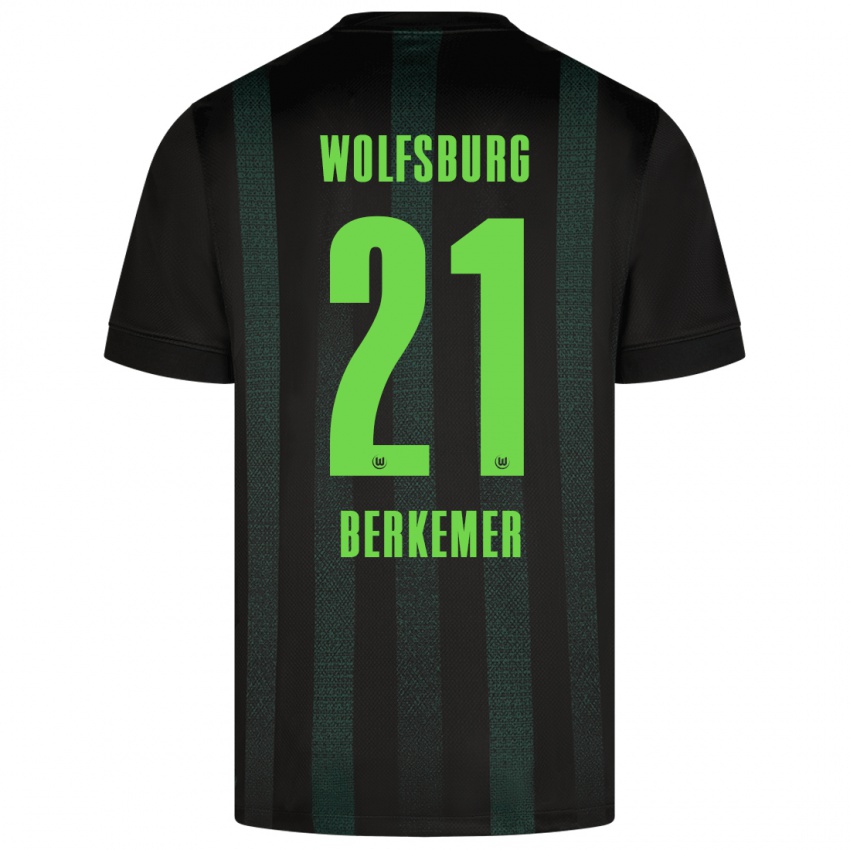 Kinder Melvin Berkemer #21 Dunkelgrün Auswärtstrikot Trikot 2024/25 T-Shirt Schweiz