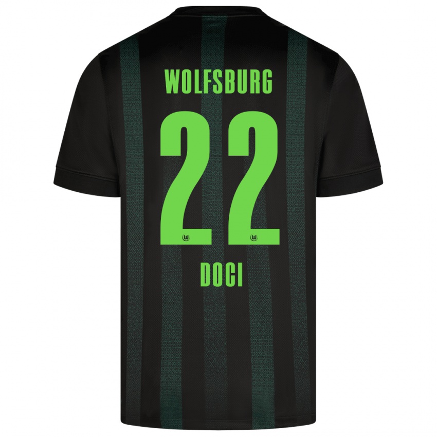 Kinder Adrian Doci #22 Dunkelgrün Auswärtstrikot Trikot 2024/25 T-Shirt Schweiz