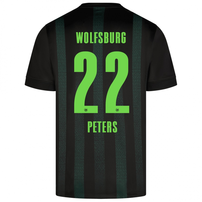 Kinder Laurin Peters #22 Dunkelgrün Auswärtstrikot Trikot 2024/25 T-Shirt Schweiz