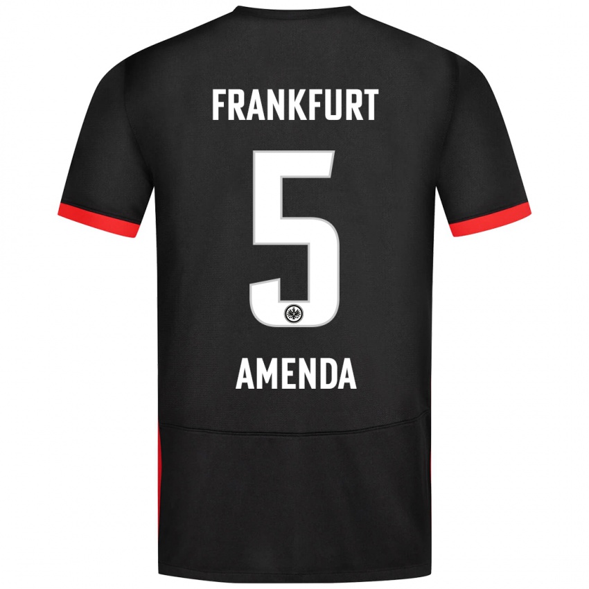 Kinder Aurèle Amenda #5 Schwarz Auswärtstrikot Trikot 2024/25 T-Shirt Schweiz