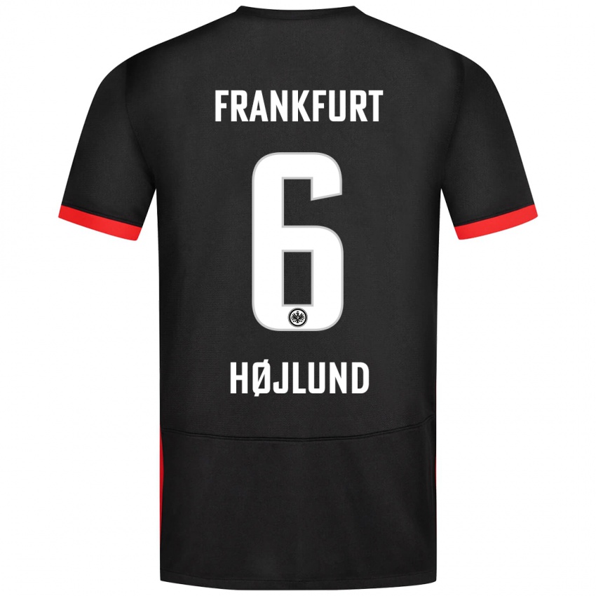 Kinder Oscar Højlund #6 Schwarz Auswärtstrikot Trikot 2024/25 T-Shirt Schweiz