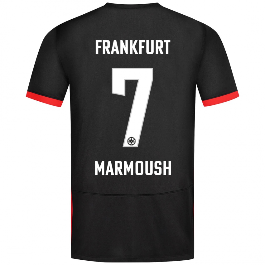 Kinder Omar Marmoush #7 Schwarz Auswärtstrikot Trikot 2024/25 T-Shirt Schweiz