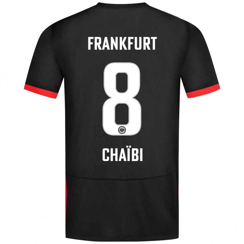 Kinder Farès Chaïbi #8 Schwarz Auswärtstrikot Trikot 2024/25 T-Shirt Schweiz