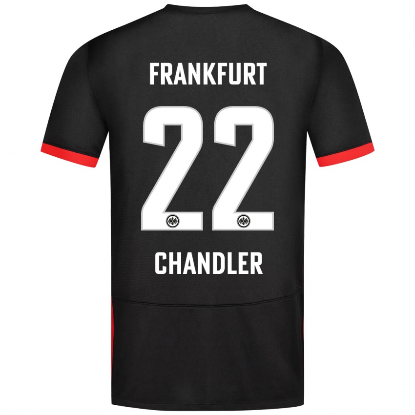 Kinder Timothy Chandler #22 Schwarz Auswärtstrikot Trikot 2024/25 T-Shirt Schweiz