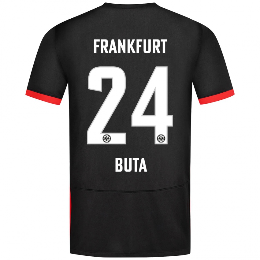 Kinder Aurélio Buta #24 Schwarz Auswärtstrikot Trikot 2024/25 T-Shirt Schweiz