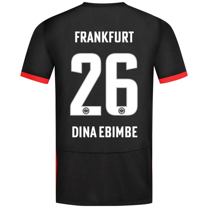 Kinder Junior Dina Ebimbe #26 Schwarz Auswärtstrikot Trikot 2024/25 T-Shirt Schweiz