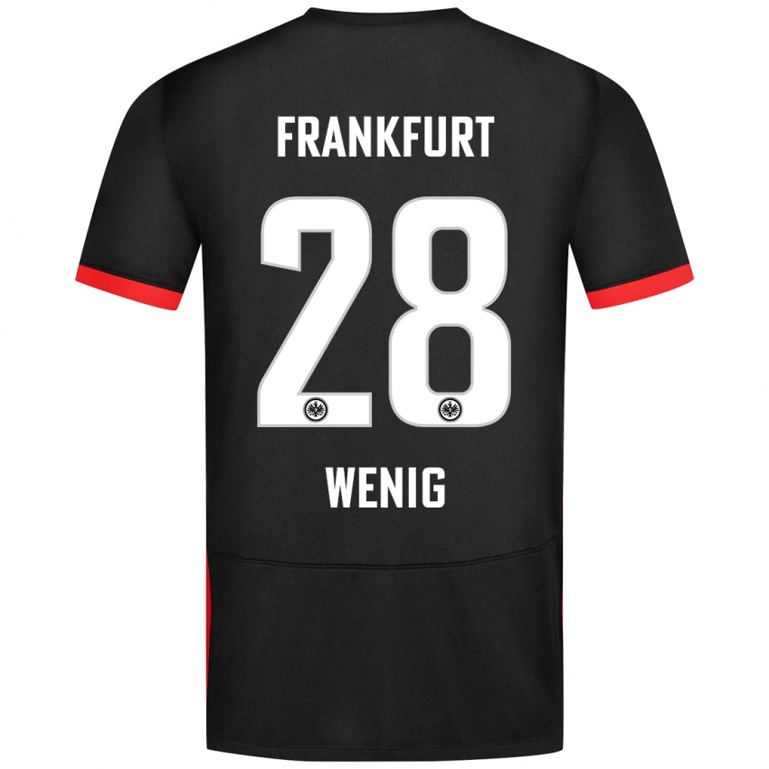 Kinder Marcel Wenig #28 Schwarz Auswärtstrikot Trikot 2024/25 T-Shirt Schweiz