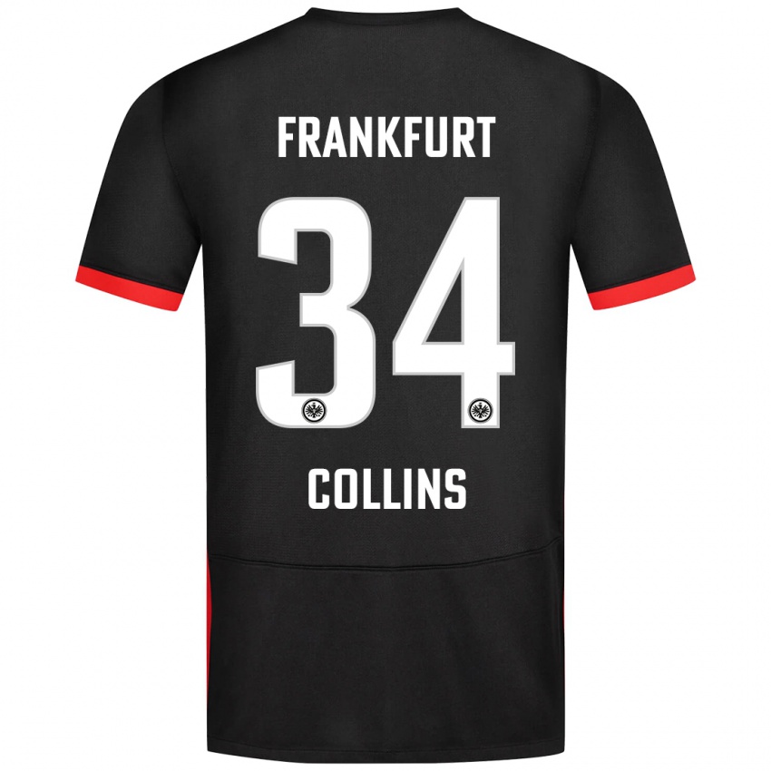 Kinder Nnamdi Collins #34 Schwarz Auswärtstrikot Trikot 2024/25 T-Shirt Schweiz