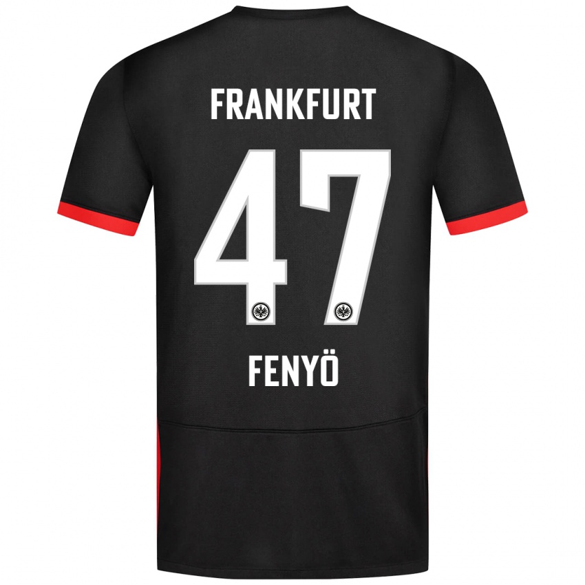 Kinder Noah Fenyö #47 Schwarz Auswärtstrikot Trikot 2024/25 T-Shirt Schweiz