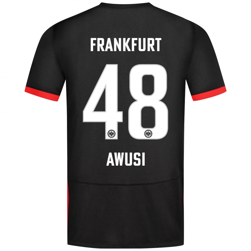 Kinder Junior Awusi #48 Schwarz Auswärtstrikot Trikot 2024/25 T-Shirt Schweiz