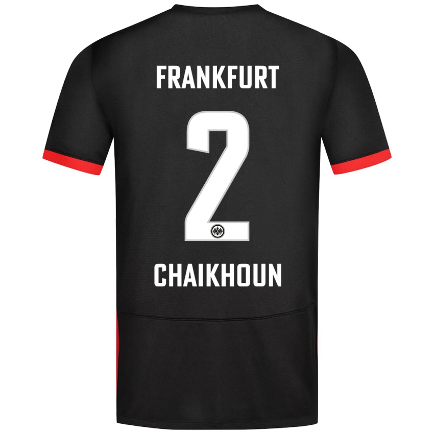 Kinder Ayoub Chaikhoun #2 Schwarz Auswärtstrikot Trikot 2024/25 T-Shirt Schweiz