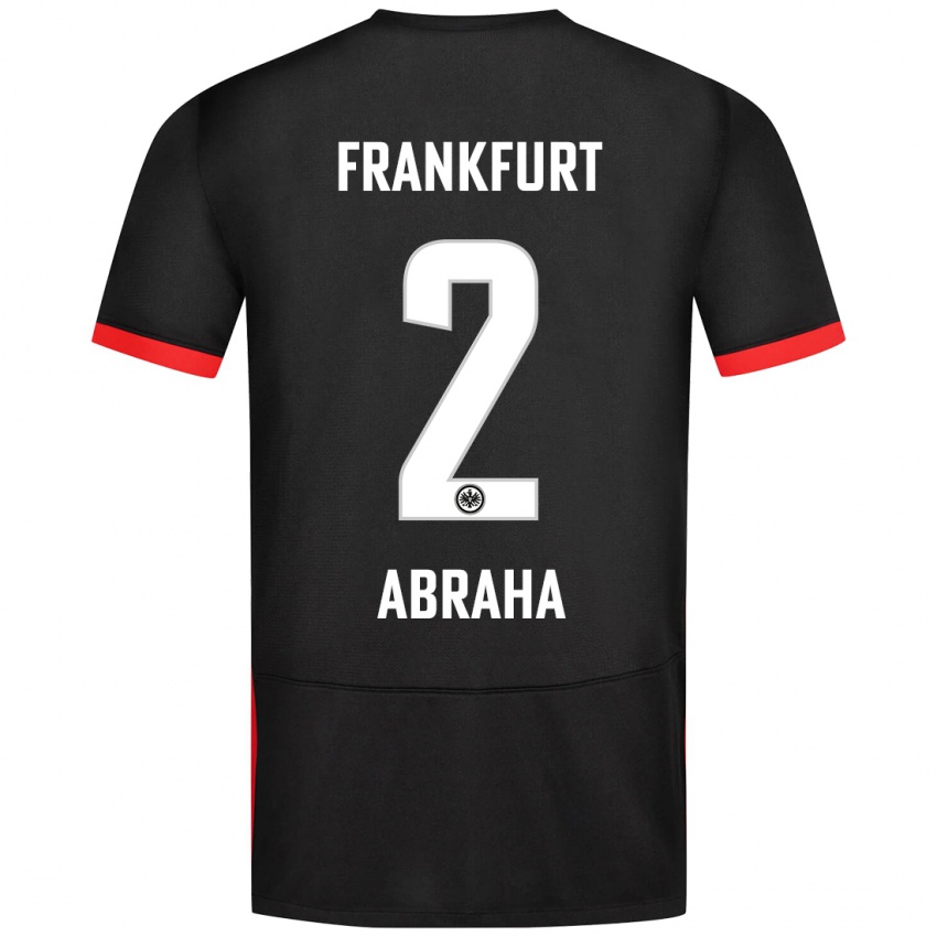 Kinder Natnael Abraha #2 Schwarz Auswärtstrikot Trikot 2024/25 T-Shirt Schweiz