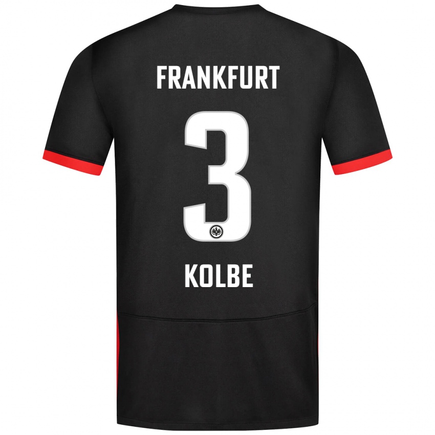 Kinder Louis Kolbe #3 Schwarz Auswärtstrikot Trikot 2024/25 T-Shirt Schweiz