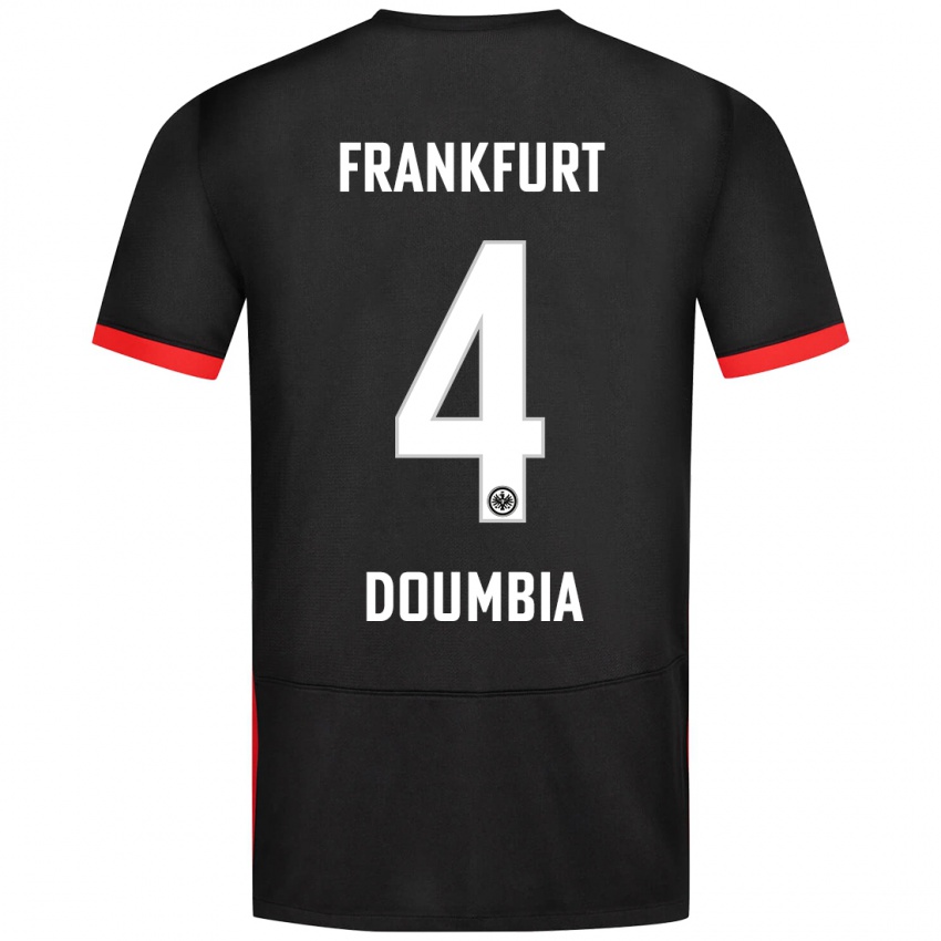 Kinder Fousseny Doumbia #4 Schwarz Auswärtstrikot Trikot 2024/25 T-Shirt Schweiz