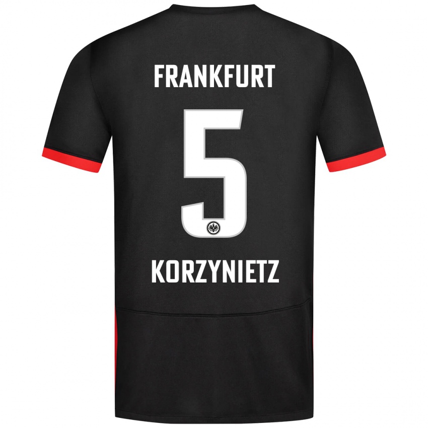 Kinder Jaden Korzynietz #5 Schwarz Auswärtstrikot Trikot 2024/25 T-Shirt Schweiz