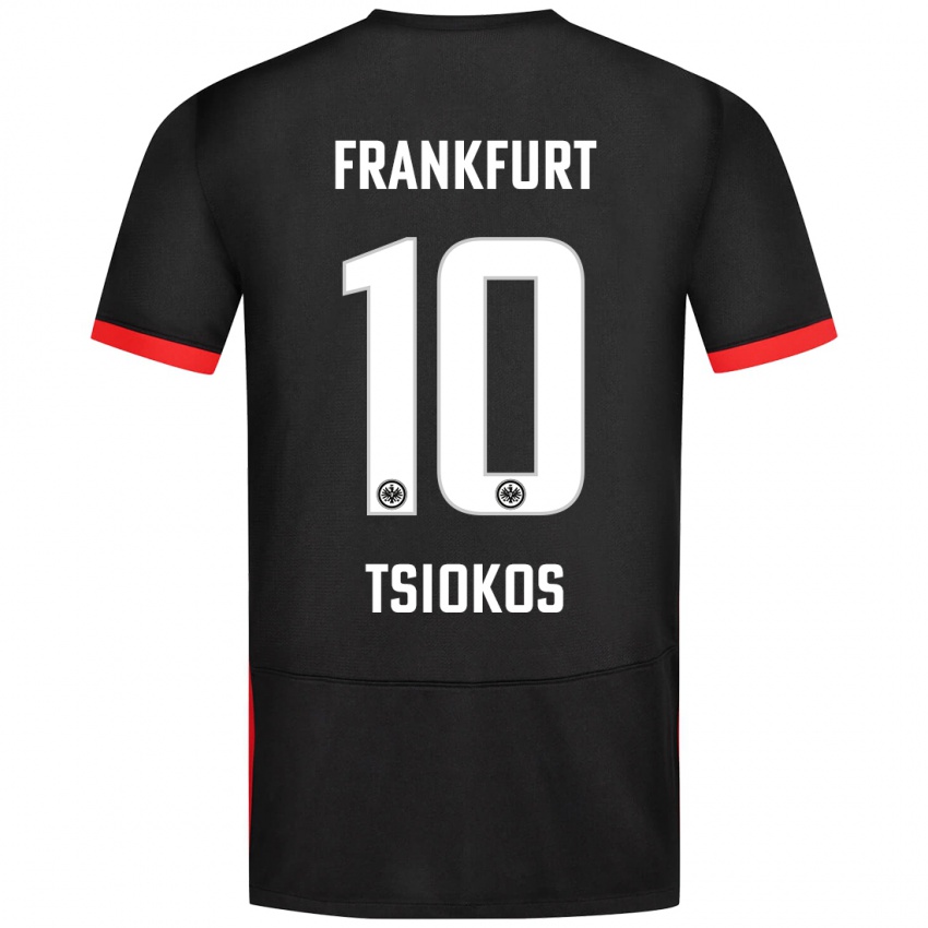 Kinder Leonidas Ilias Tsiokos #10 Schwarz Auswärtstrikot Trikot 2024/25 T-Shirt Schweiz