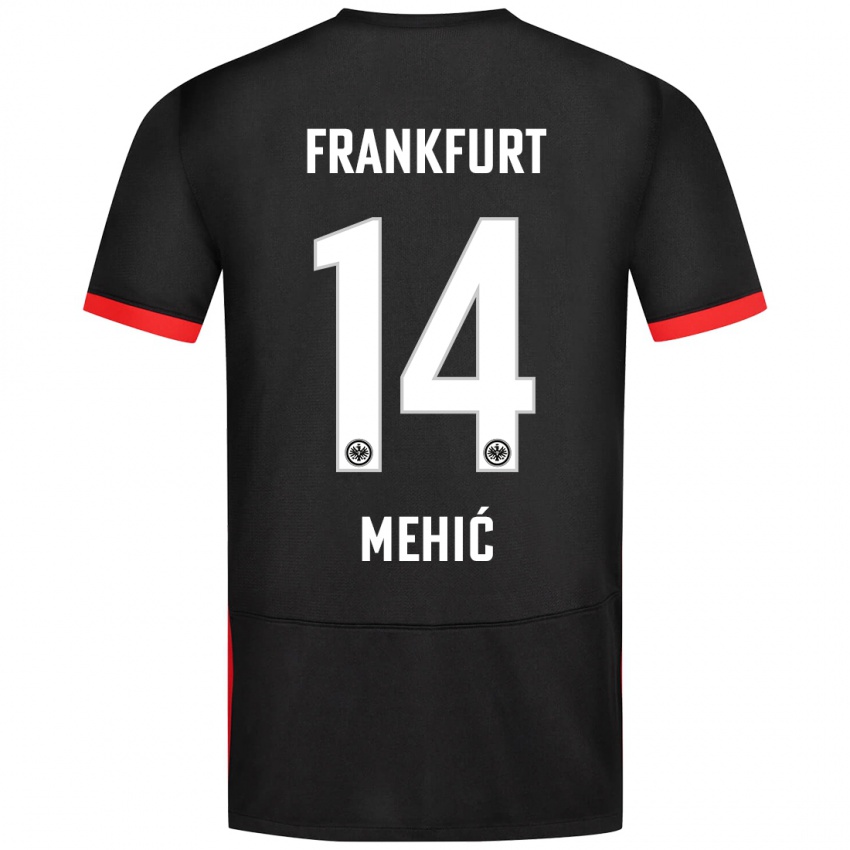 Kinder Liam Mehić #14 Schwarz Auswärtstrikot Trikot 2024/25 T-Shirt Schweiz