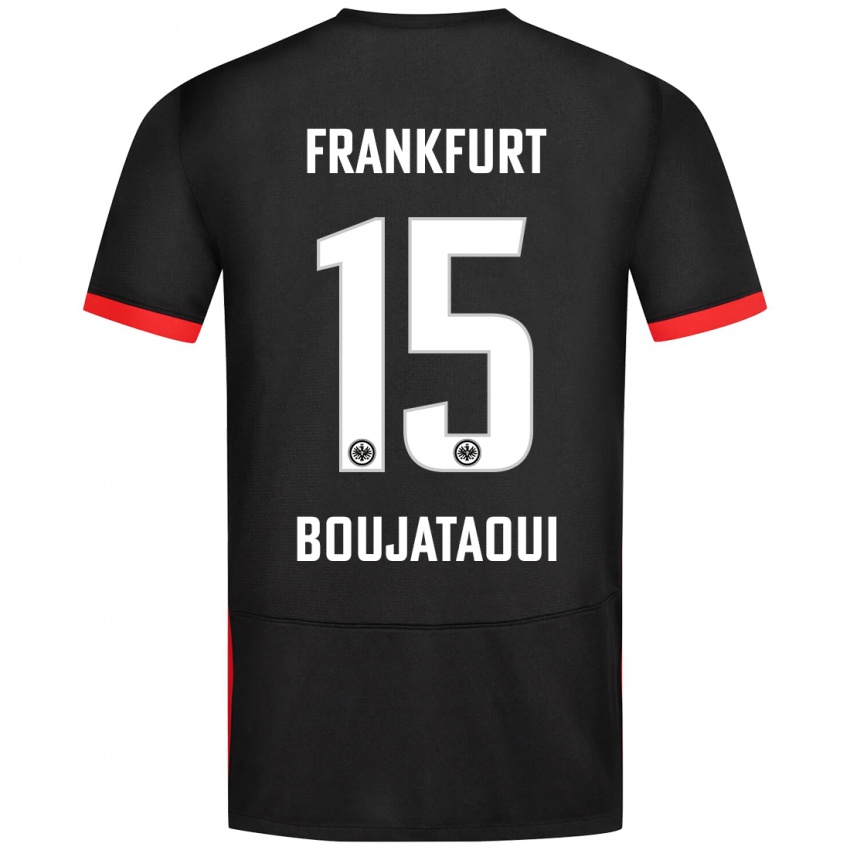 Kinder Tarik Boujataoui #15 Schwarz Auswärtstrikot Trikot 2024/25 T-Shirt Schweiz