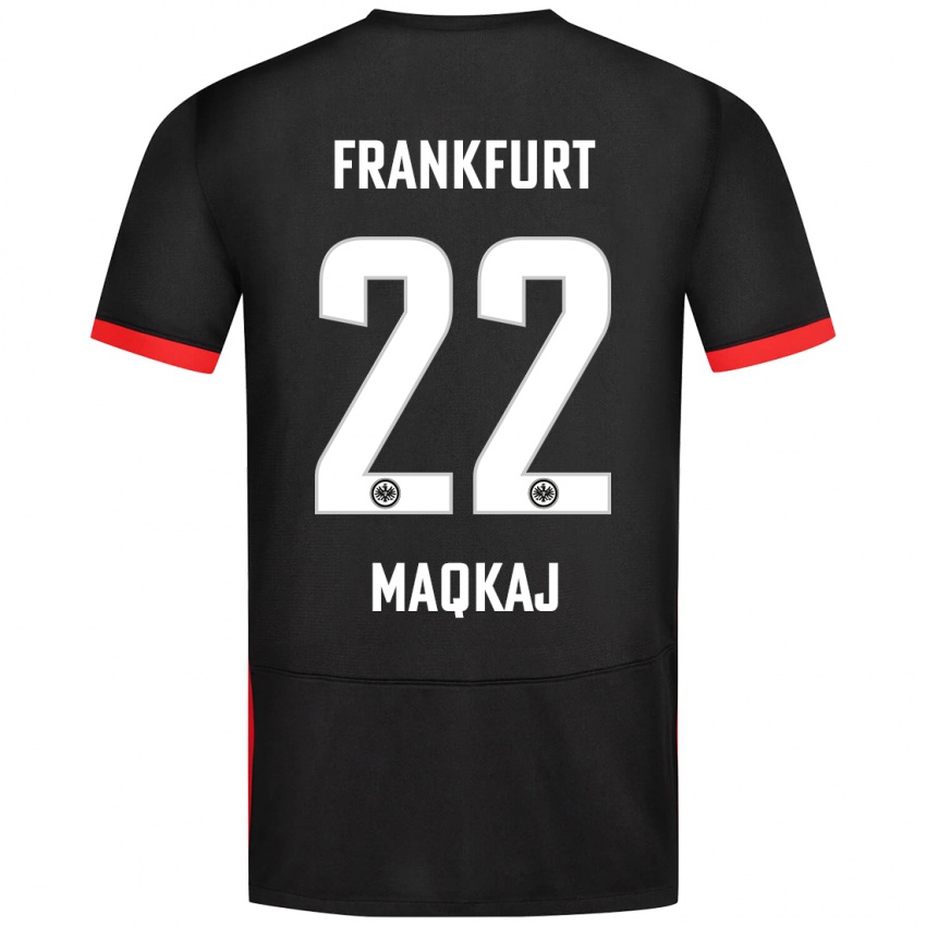 Kinder Dritan Maqkaj #22 Schwarz Auswärtstrikot Trikot 2024/25 T-Shirt Schweiz