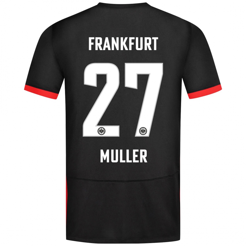 Kinder Mark Müller #27 Schwarz Auswärtstrikot Trikot 2024/25 T-Shirt Schweiz