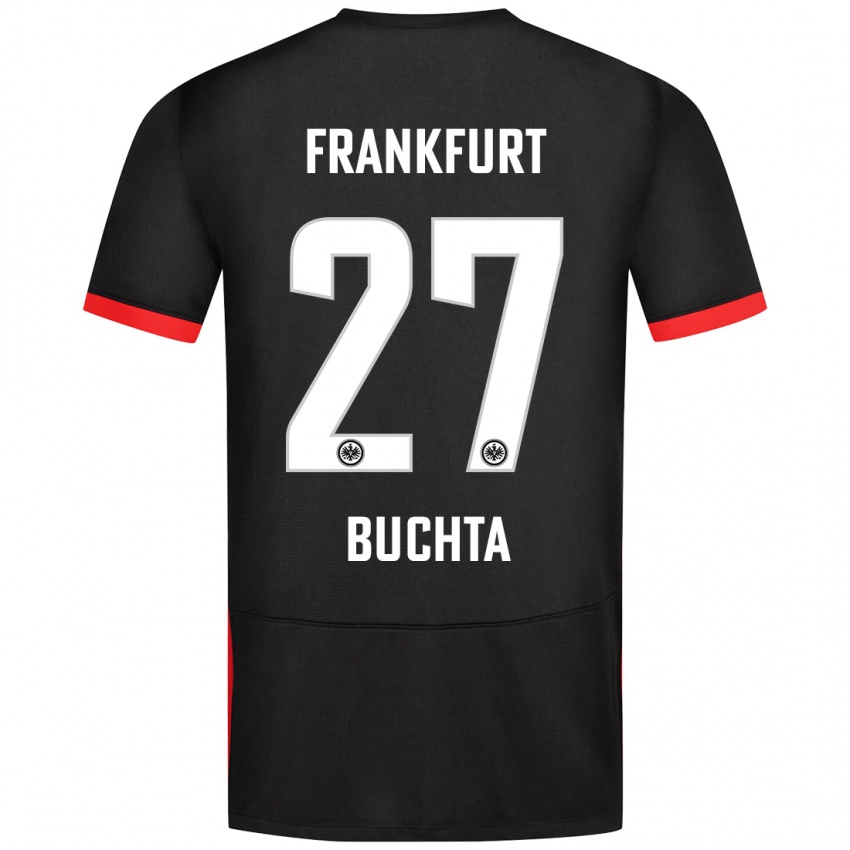 Kinder Philip Buchta #27 Schwarz Auswärtstrikot Trikot 2024/25 T-Shirt Schweiz