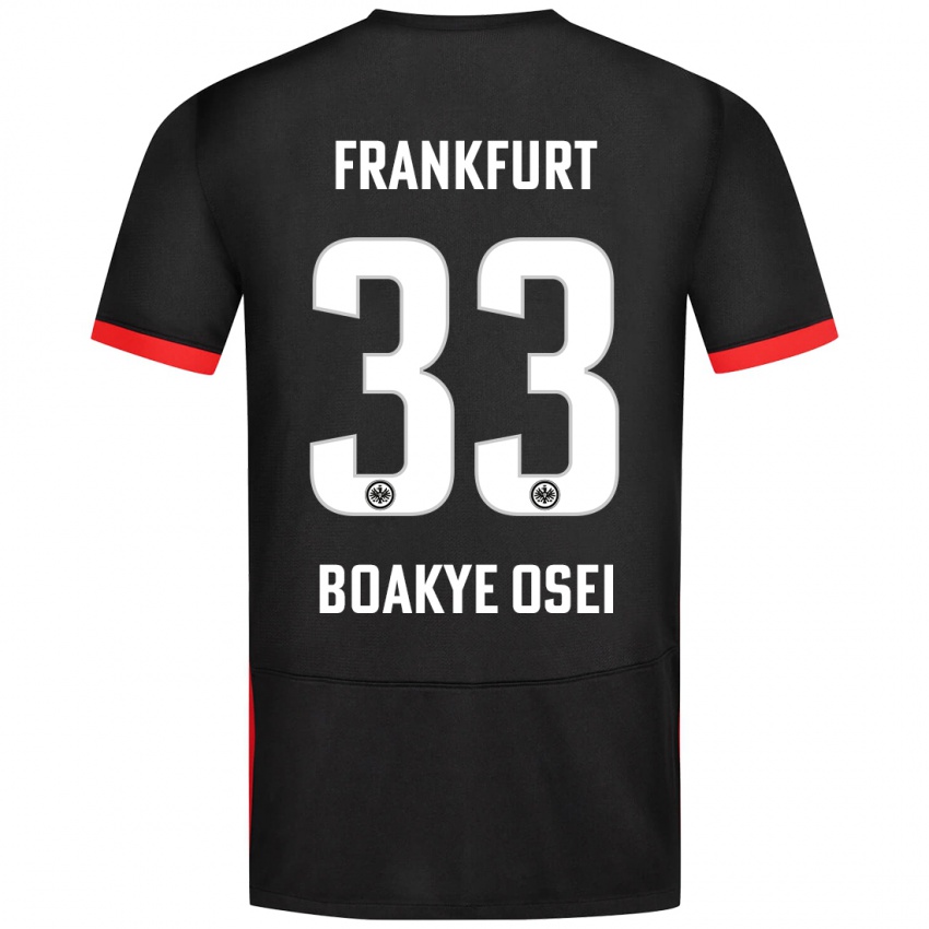 Kinder Derek Boakye-Osei #33 Schwarz Auswärtstrikot Trikot 2024/25 T-Shirt Schweiz