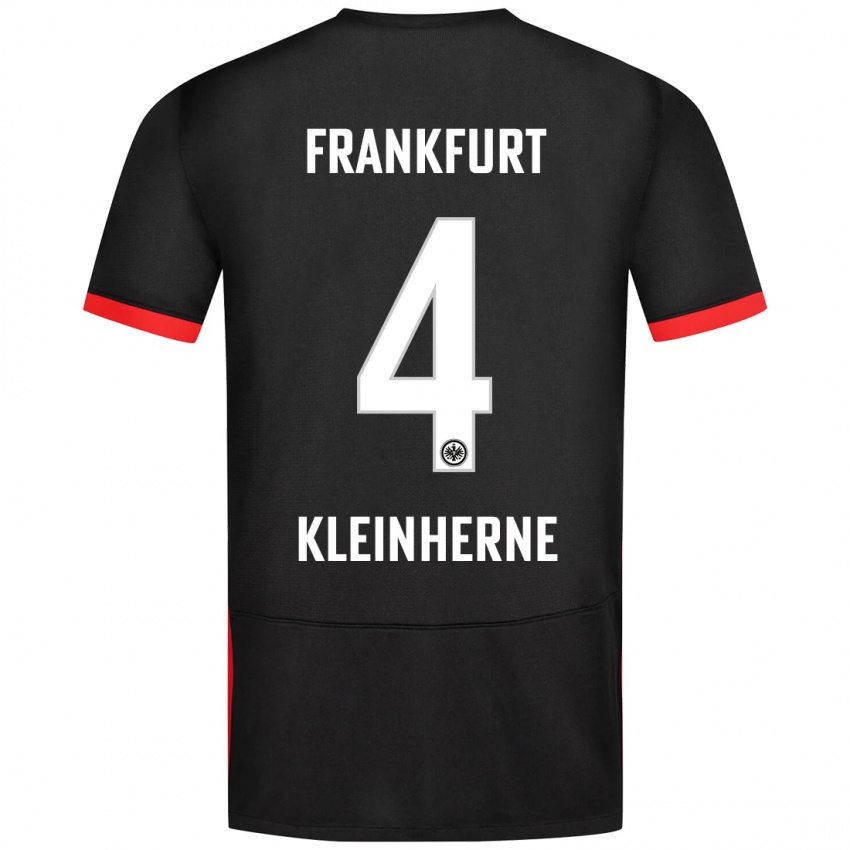 Kinder Sophia Kleinherne #4 Schwarz Auswärtstrikot Trikot 2024/25 T-Shirt Schweiz