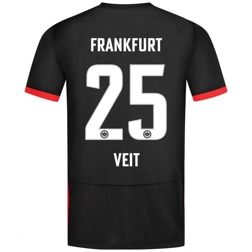 Kinder Jella Veit #25 Schwarz Auswärtstrikot Trikot 2024/25 T-Shirt Schweiz